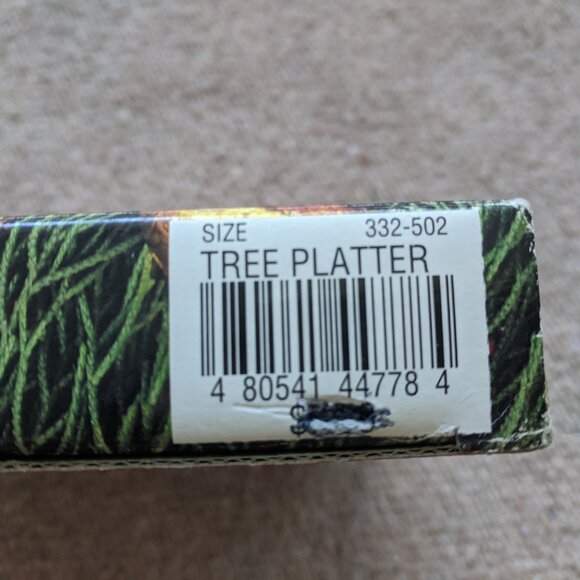 Japan Holiday Gift Clear Glass Christmas Tree Floral Platter Server Dish Tray - Picture 4 of 5